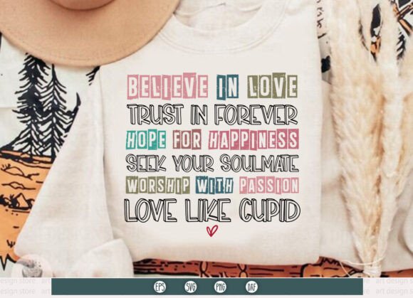Believe in Christian Valentine SVG PNG for Graphics and T-Shirt Designs