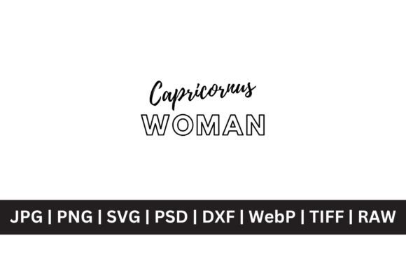 Capricornus Woman SVG: Graphics for T-Shirt Designs