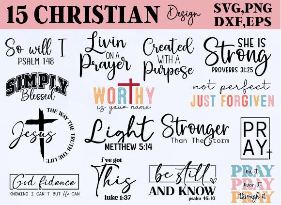Christian SVG Bundle: Graphics for T-Shirt Designs