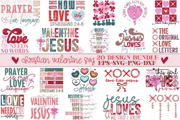 Christian Valentine Graphics for T-Shirt Designs