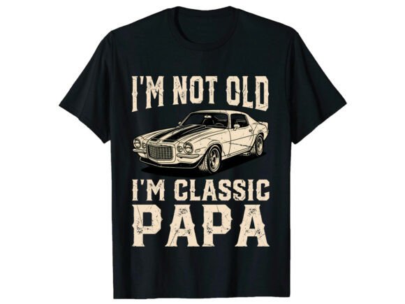 Classic Papa Car Graphics & T-Shirt Designs