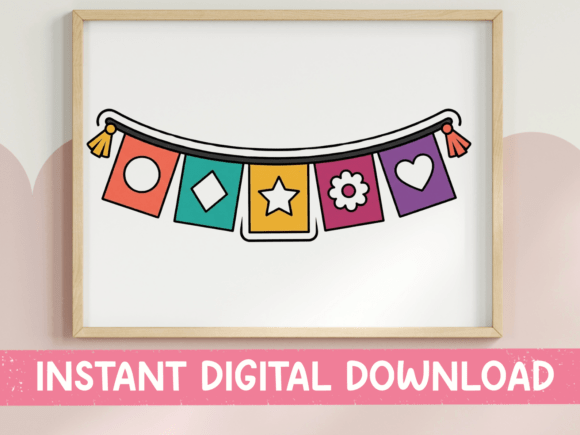 Colorful Party Banner Sticker: Graphics for T-Shirt Designs