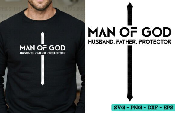 Man of God SVG: Graphics for T-Shirt Designs