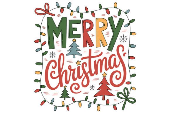 Merry Christmas Png, Christmas Tree Graphics for T-Shirt Designs