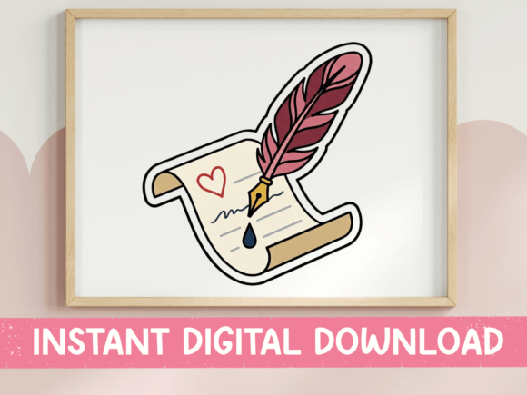 Quill & Scroll Sticker: Graphics for T-Shirt Designs