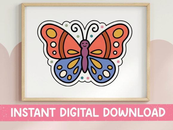 Retro Butterfly Graphics for T-Shirt Designs