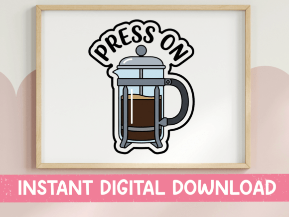 Reviewing the Press on French Press Coffee Sticker Design